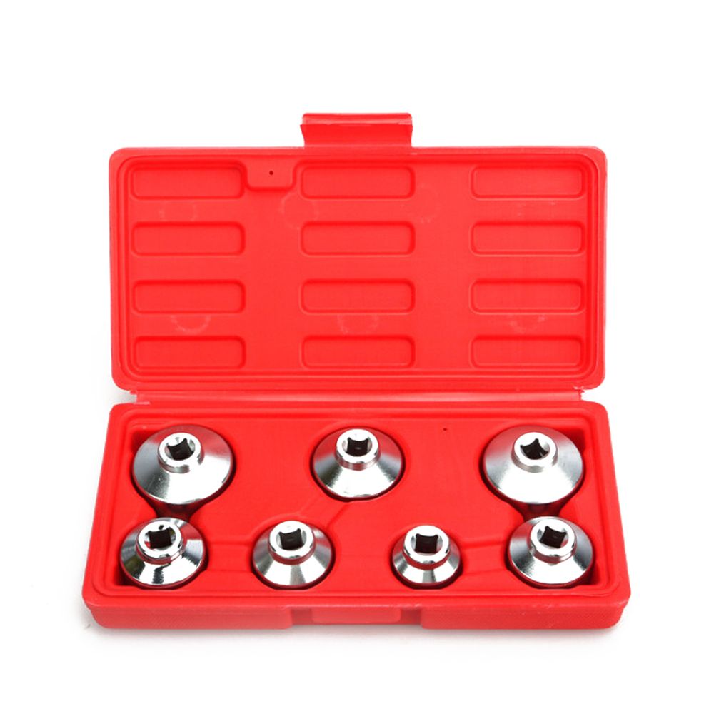 7pcs Cap Oil Filter Wrench Socket Set Car Hand Remover Tool