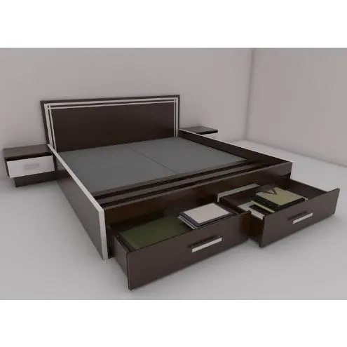 Bedframe With Storage & Night Stands - 6ft X 6ft