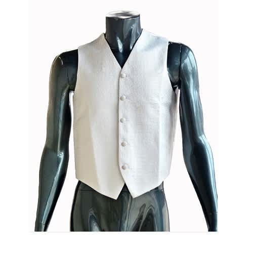 Boys Patterned Waistcoat - Beige