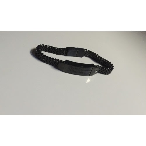 Men's Skinny Black Link Bracelet