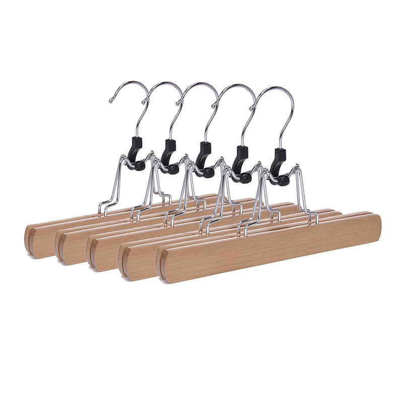 Multifunction Wooden Pants Hanger Rack Organizer Non-Slip