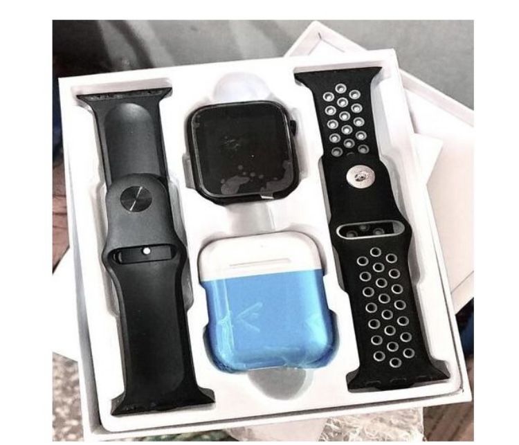 T55 PRO MAX SMART WRISTWATCH WITH HEALTH FEATURES FOR IPHONE AND ANDROID WITH EARBUDS