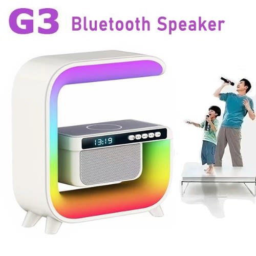 G3 Led Bluetooth Speaker With Clock Display And Wireless Charging