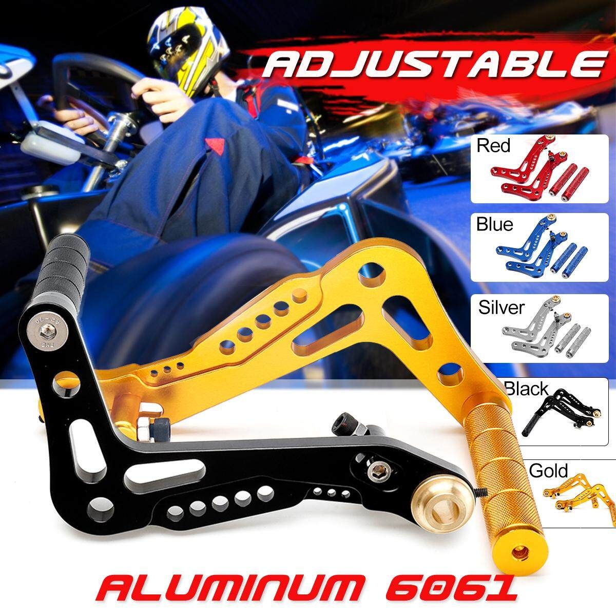 2Pcs Universal Go Kart Racing Pedals Billet Aluminum Brake And Accelerator Set Black Pedals Black (black)