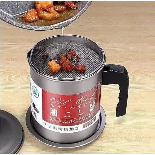 Stainless Steel Oil Filter And Storage Container - 1.4l