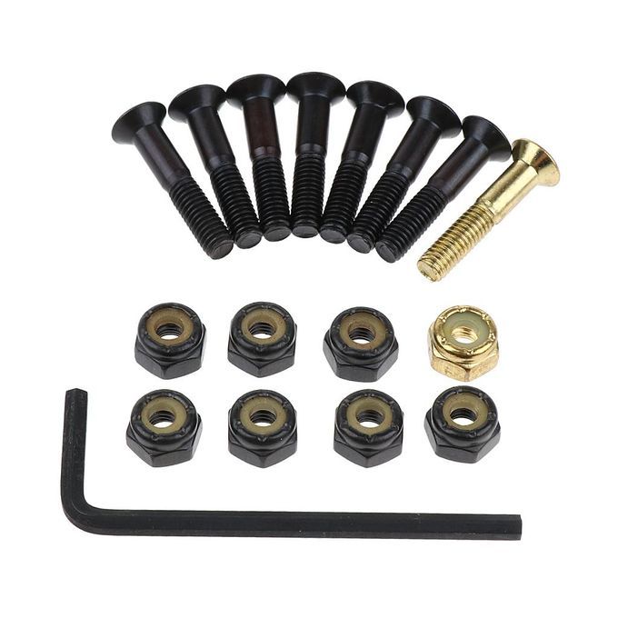 8pcs Replacement Skateboard Truck  Set Flat Head Screws Bolts