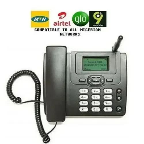GSM Sim Card Land-line Table Phone With Fm 3125i - Black