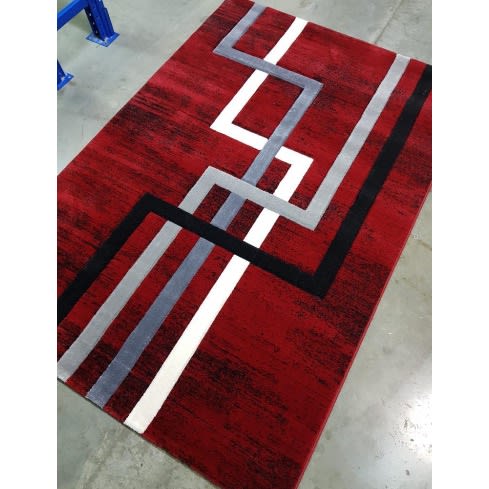 5)7ft Center Rug Red
