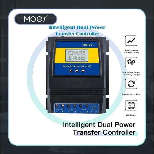 Ats-11kw Automatic Transfer Switch Lcd Dual Power Transfer Inverter - Grid 220ac