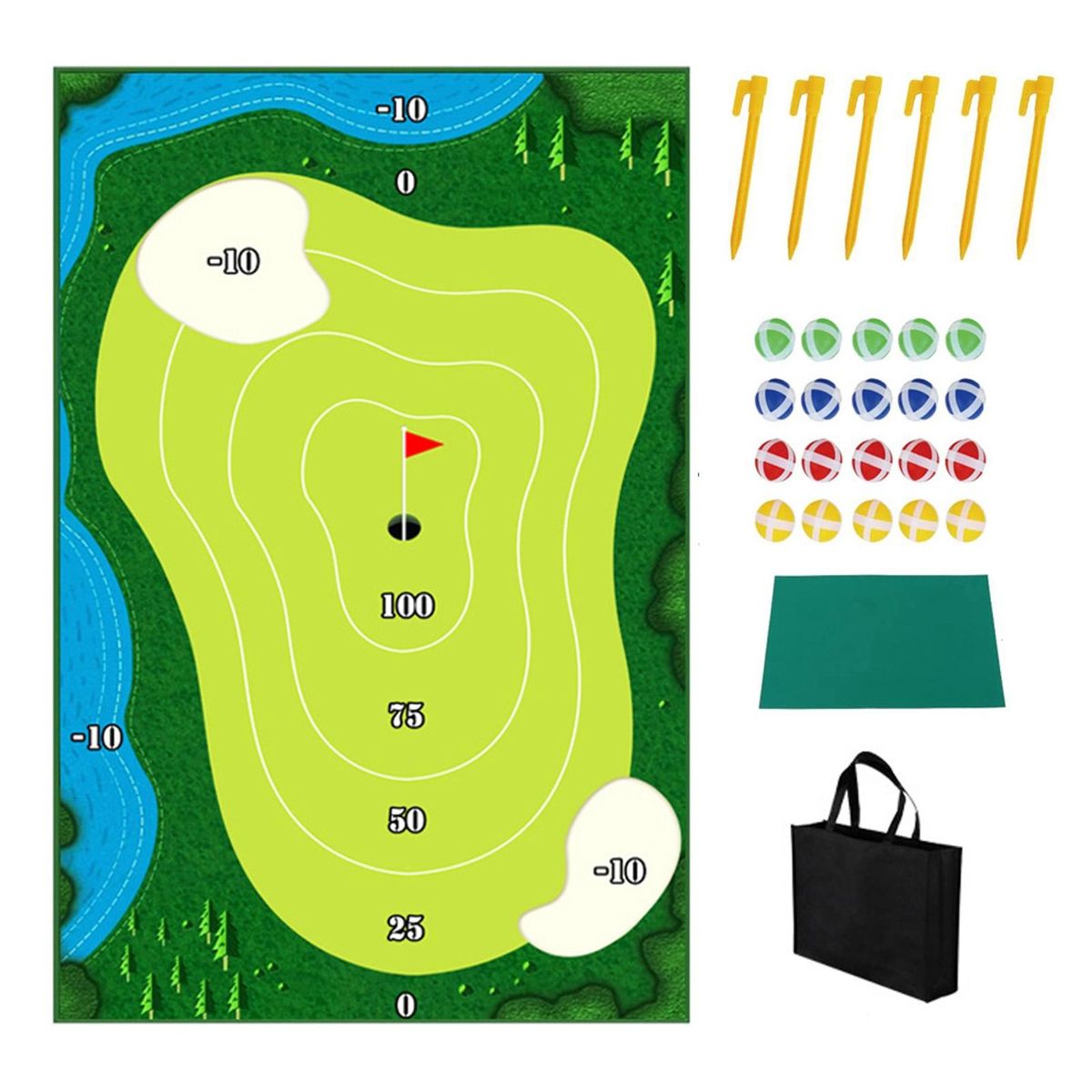 1 Set Golf Game Mat Practice Playing Golf Ball Training Mat