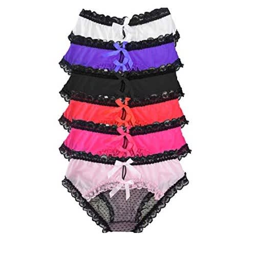 6 Pics Thong Lace Panties