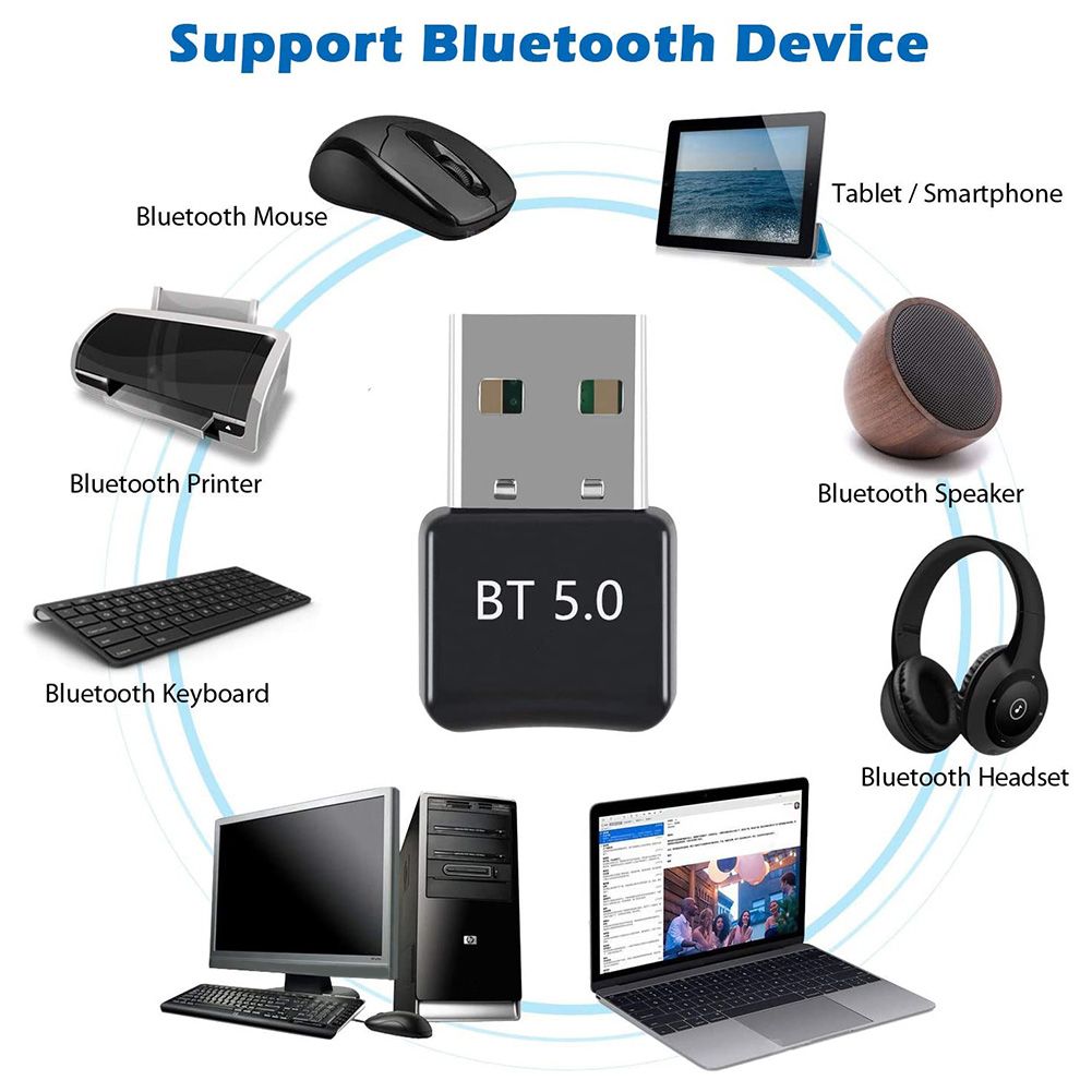 USB Bluetooth Adapters BT 5.0 USB Wireless Computer Adapter