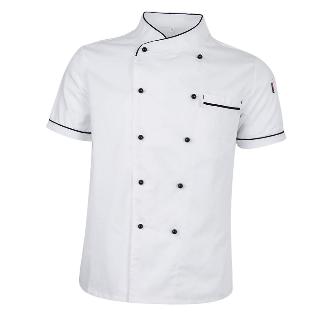 Summer Durable Chef Jacket Coat Service Bakery Uniform Short