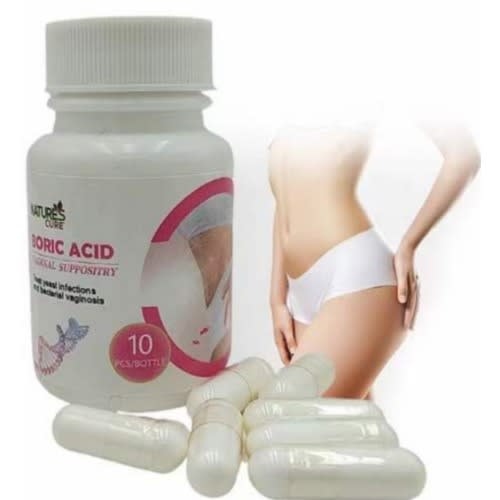 Nature's Cure Boric Acid Vagina Suppository - 10 Pills
