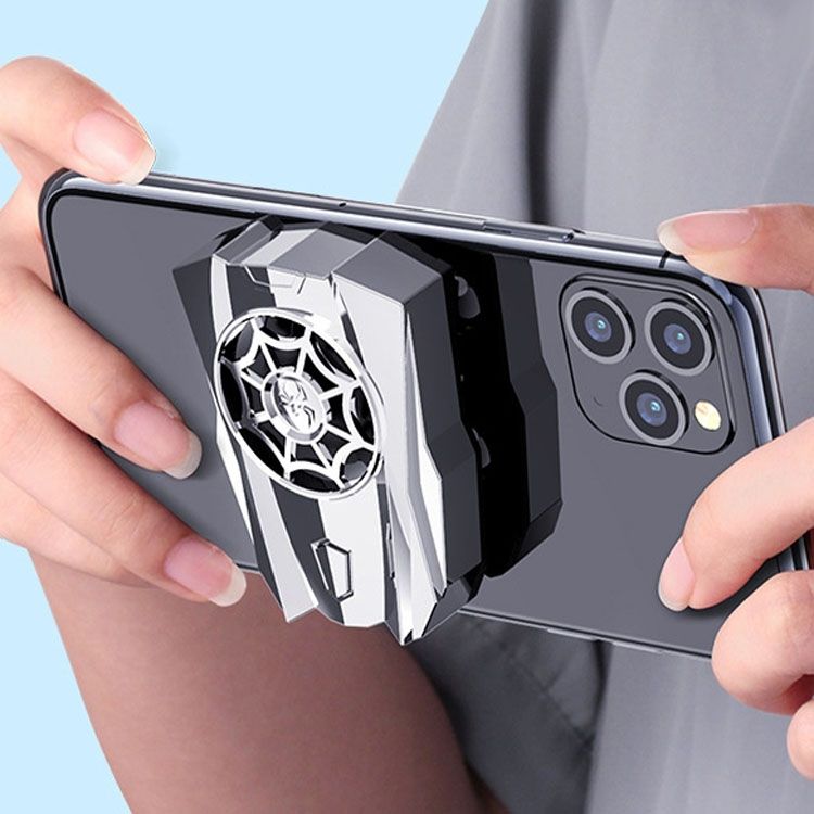 P10 Mobile Phone Radiator Mobile Phone Physical Fan Cooler Portable Suction Cup Mobile Phone Fast Radiator(Silver)