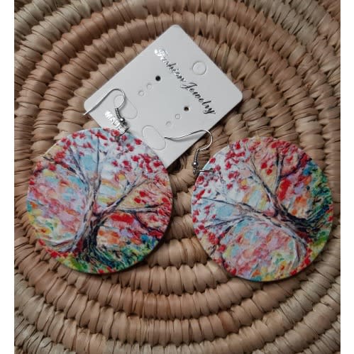 Paintings Afrocentric Wooden Earring