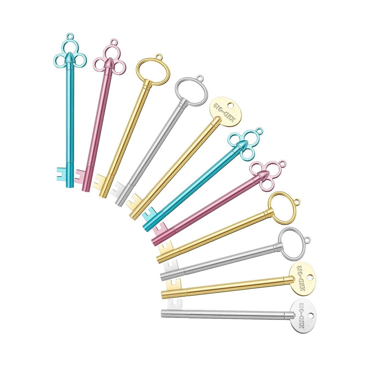 24PCS Retro Key Neutral Pen Student Cartoon Cute Signing