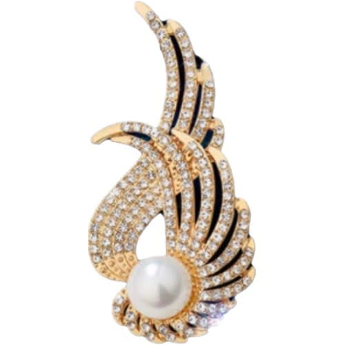 Rhinestone Angel Wings Brooch Pin For Women