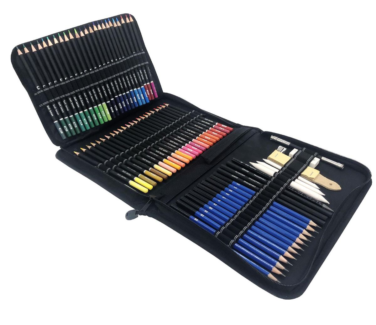 95 Pieces Oily Colored Pencil Sets Art Color Pencil Sketching Pencil Beginner Painting Kit