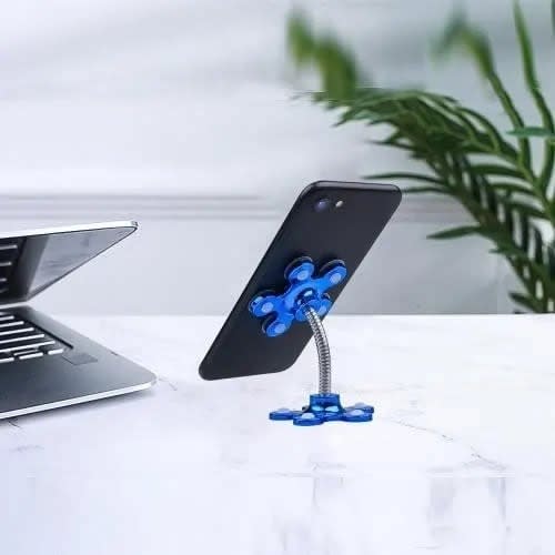 Rotatable Multi-angle Double-sided Phone Holder Suction Cup Stand - Blue