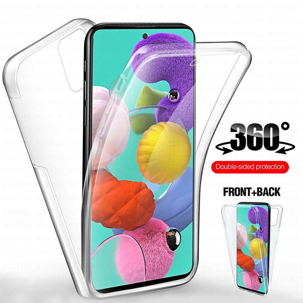 360 Front+Back Cover Soft Case For Samsung Galaxy A52 A72 5G A02 A02s A12 A51 A71 A32 4G A 02 S 02s 12 32 52 72 0 1 2 3 5 7 Case-transparent