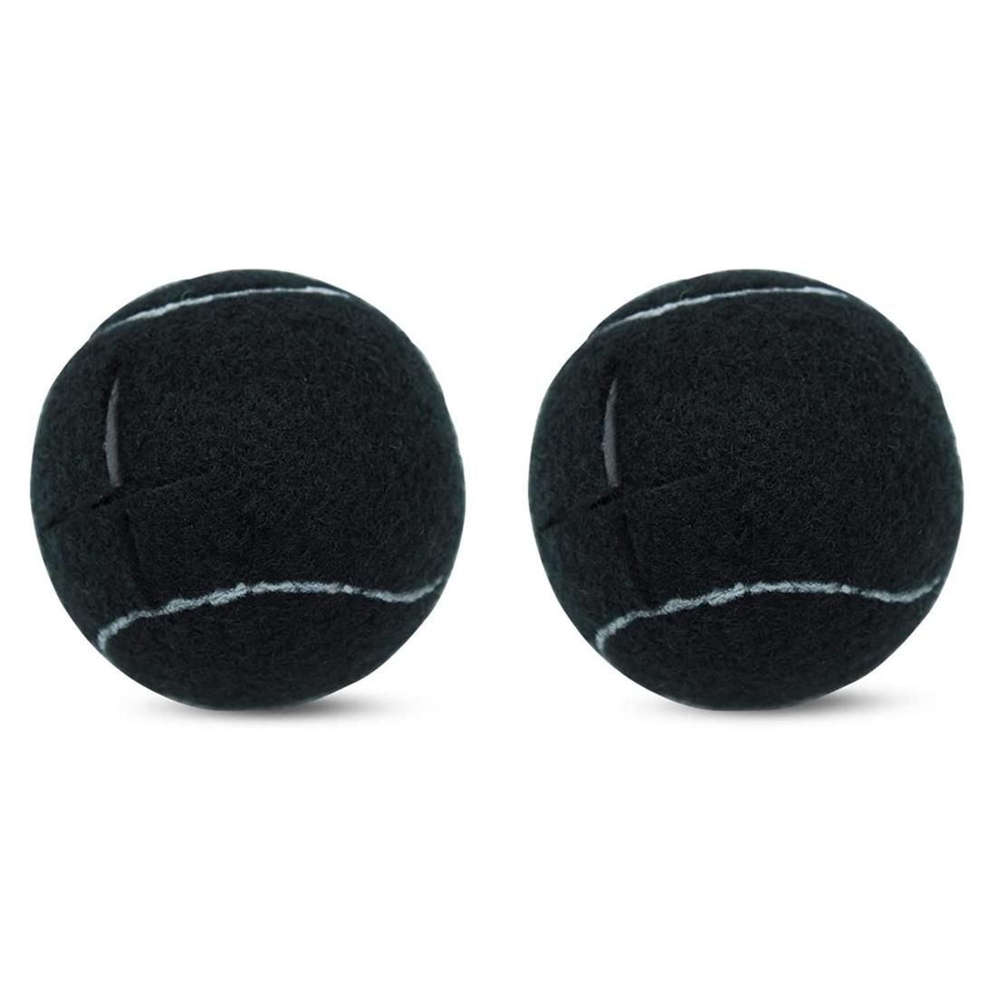 2 PCS Precut Walker Tennis Ball for Furniture Legs and Floor Protection Heavy Duty Long Lasting Felt Pad CoveringBlack