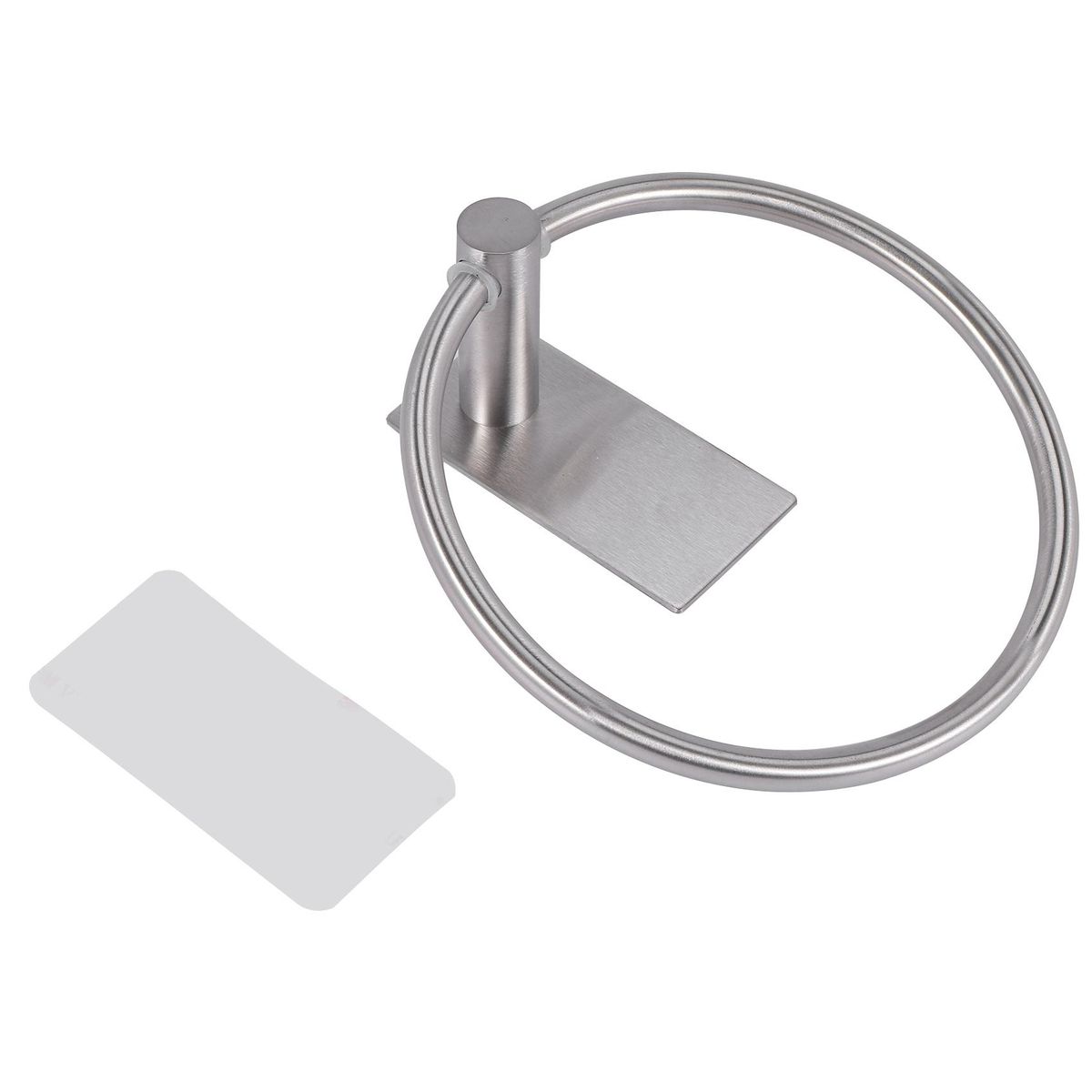 Towel RingHand Towel Holder - Self Adhesive Round Towel Rack Hand Towel Bar for Bathroom Stainless Steel Silver