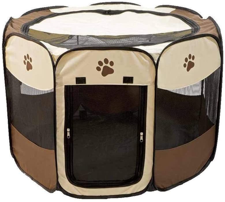 Foldable Pet Playpen For Dogs Pop Up-Indoor And Outdoor Use