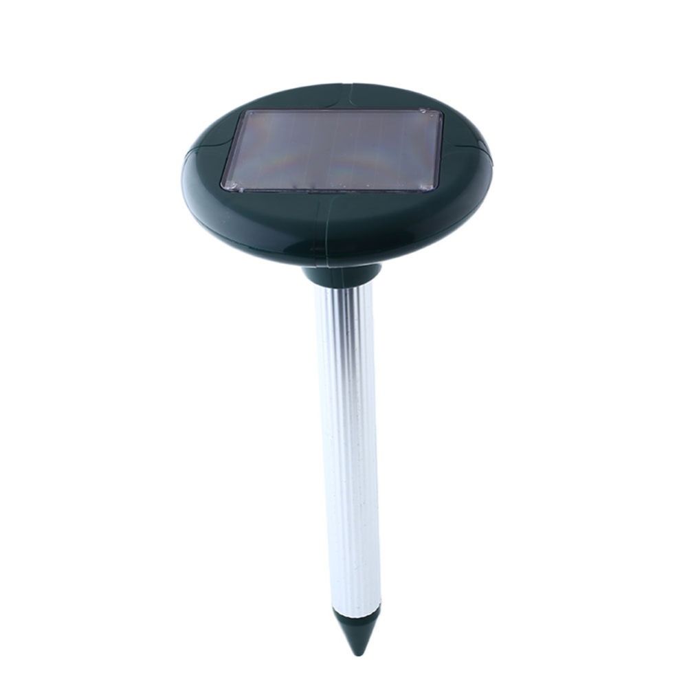Ultrasonic Wave Solar Charged Rat Repellent-Green + Silver