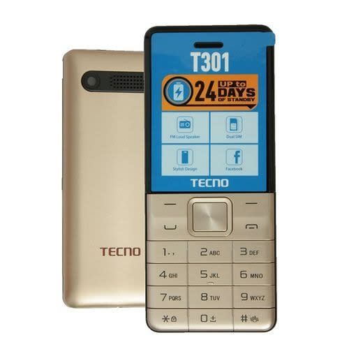 T301 Dual Sim With Camera & Torchlight Fm Loud Speaker - Champagne Gold