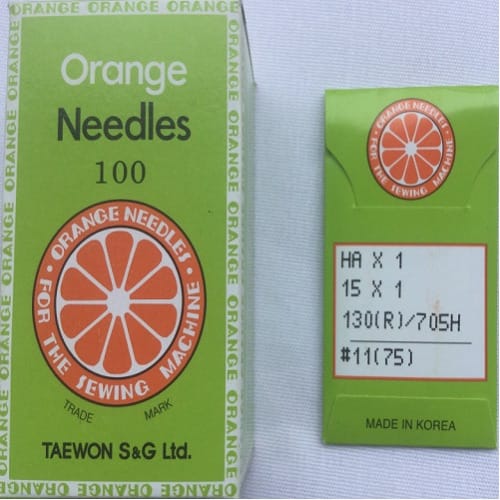 Orange Needles HA X 1  Size 11   100 Pieces Box
