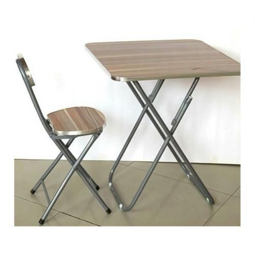 Foldable Laptop Table And Chair (Wood & Metal)