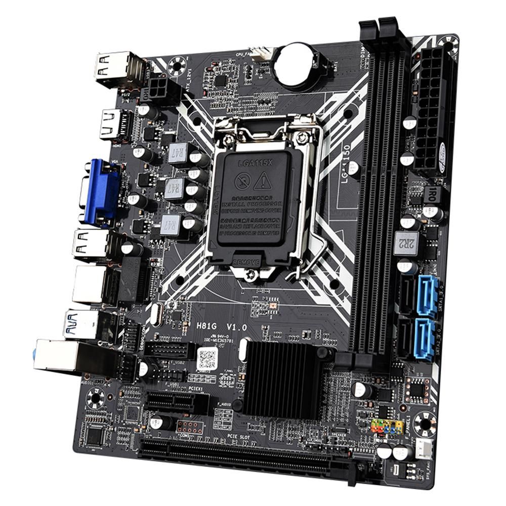 JINGSHA H81G Computer Motherboard Gaming Mainboard Dual-channel DDR3 Memory Slots 100M Network Card Support LGA1150 CPU
