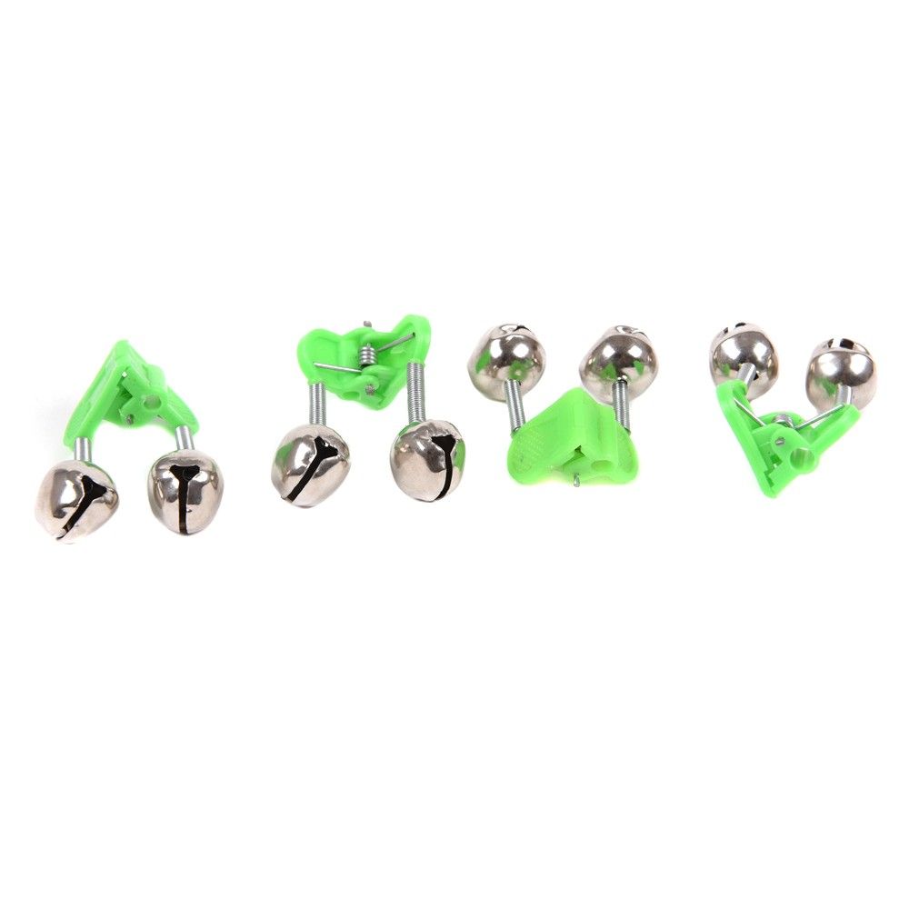 50Pcs 4.5cm Outdoor Twin Bells Ring Fishing Rod Clamp Bite