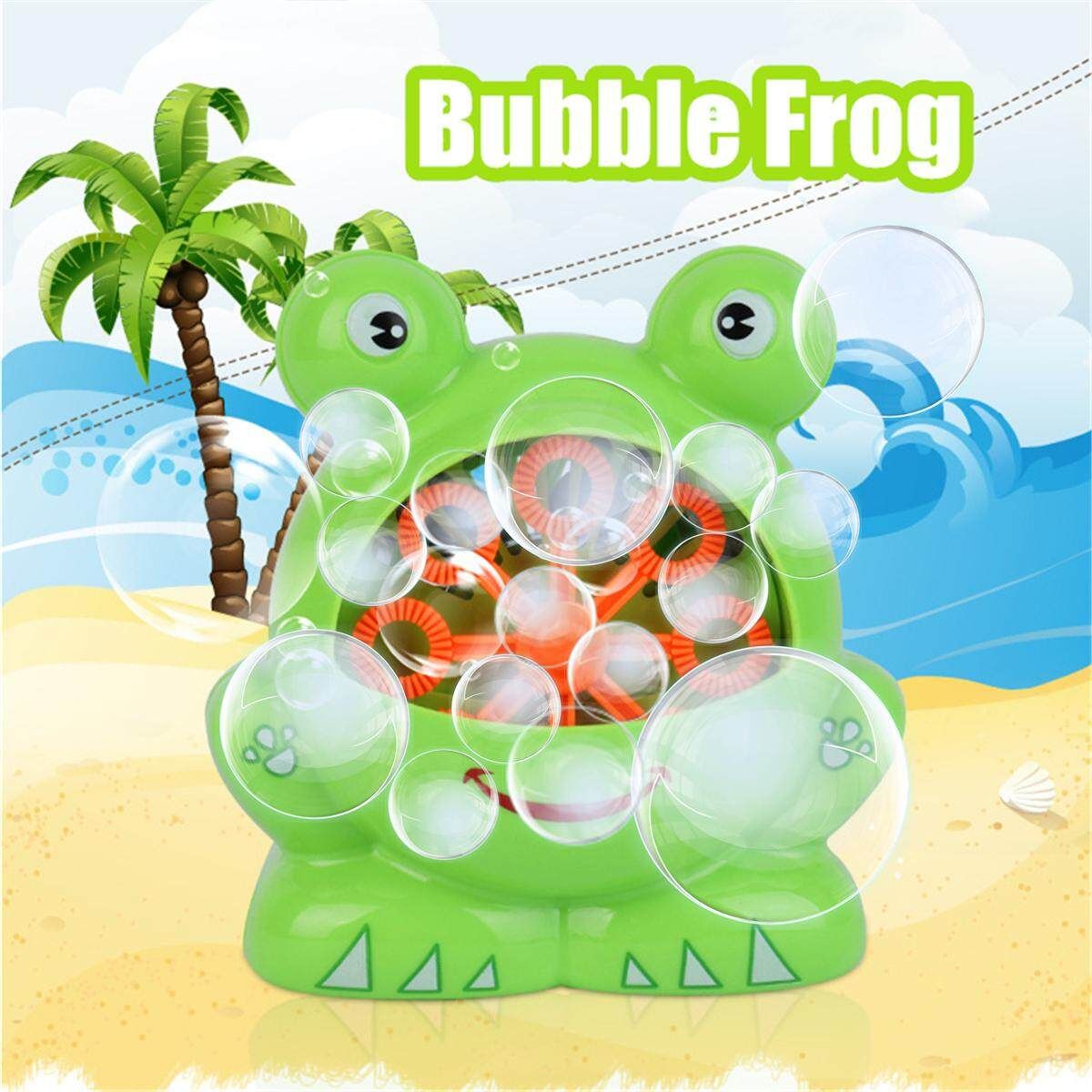 Bubble Machine Big Frog Automatic Bubble Maker Blower Music Bath Toys For Baby