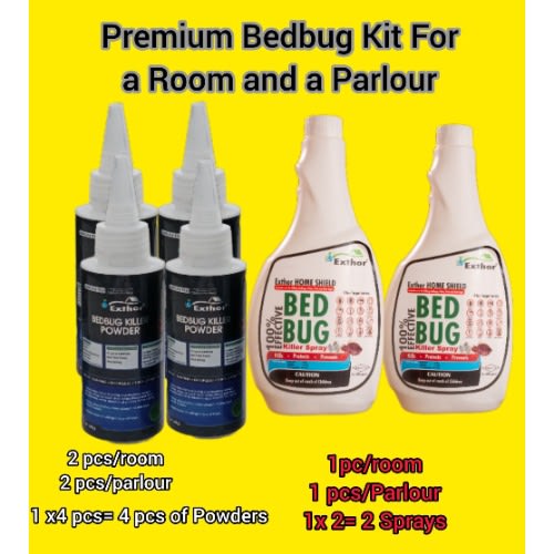 Exthor Bed Bug Killer Kit - Bed Bug Treatment For Room And Parlour Apartments In Nigeria