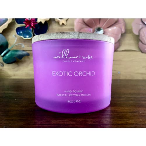Willow + Rose Exotic Orchid Mokara Scented Candle-14oz (397g)