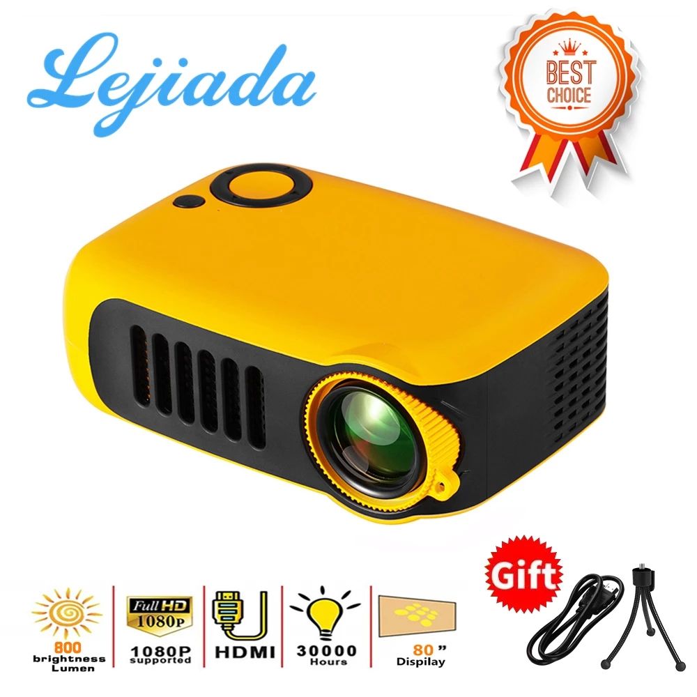 New Mini Projector 320x240 Pixels 800 Lumens Portable LED Home Multimedia Video Player Built-in Speaker
