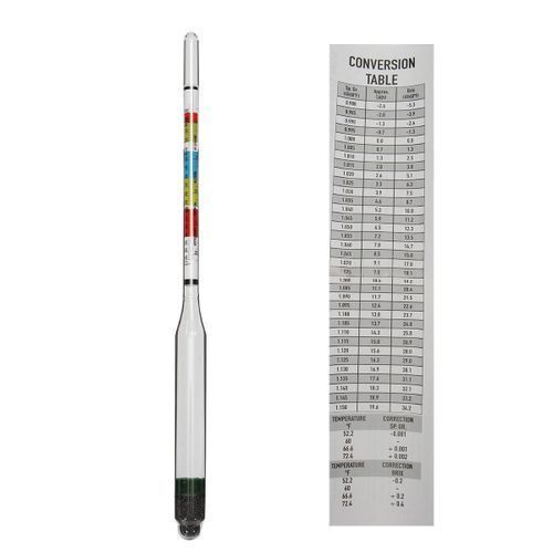 28cm Glass Triple Scale Hydrometer For Homebrew Beer Wine