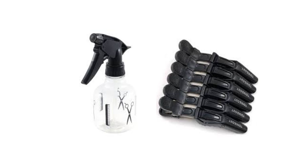 Professional Plastic Spray Bottle + Crocodile Sectioning Clip