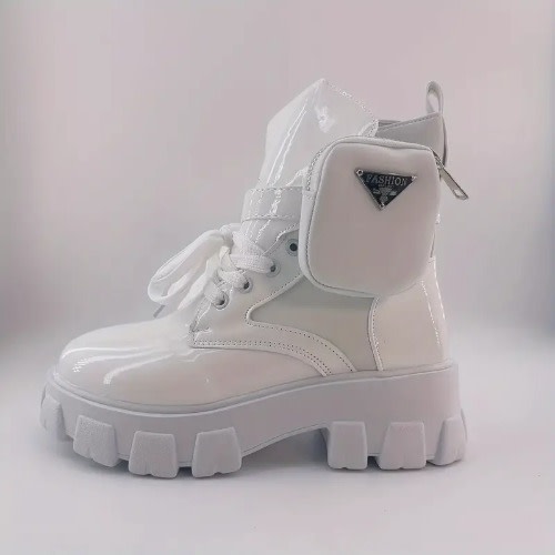 Women's Solid Color Combat Boots