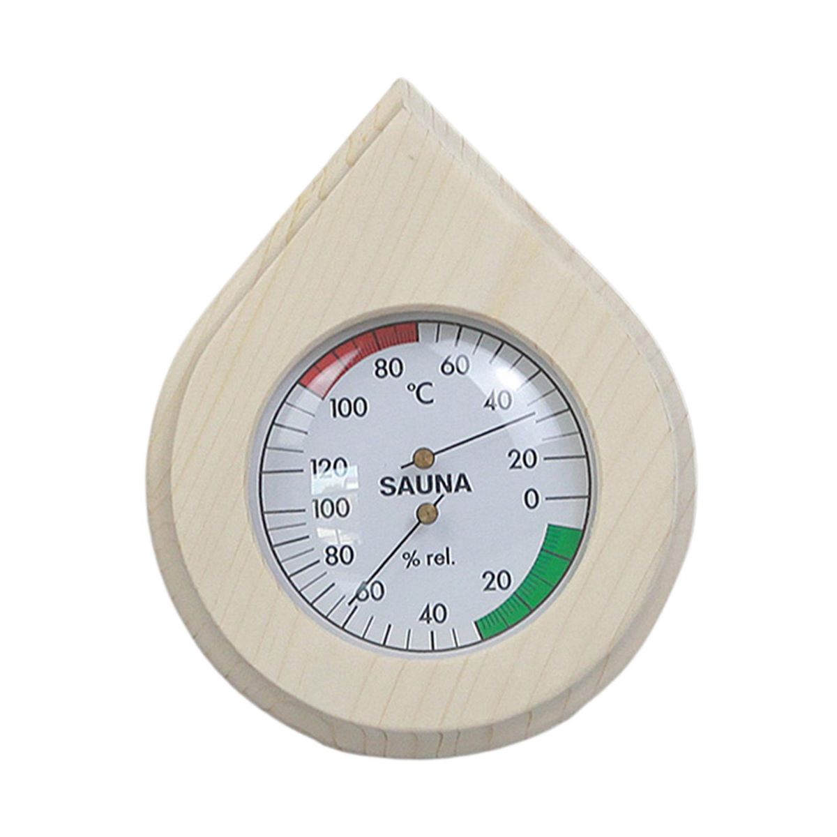 Drop Shape Wood Grain  &Hygrometer Digital Indoor C