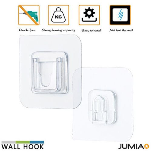 10 Pairs Powerful Non-Mark Storage Hooks Hangers Fixtures