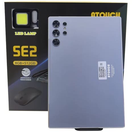 SE2 Android Tablet with Keyboard - 10.1" - 512GB ROM - 8GB RAM - 5G Dual SIM - 10000mAh - Grey