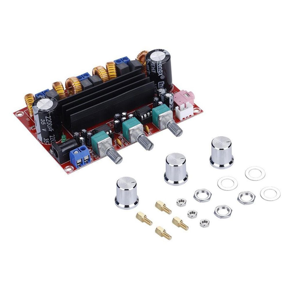 XH-M139 2.1 Channel Digital Amplifier Board Audio Power Amplifier TPA3116D2 2*50W+100W 12V-24V Wide Voltage