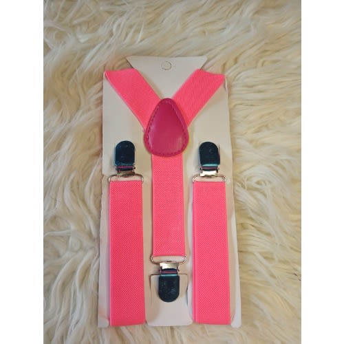 Children Clip-on Y-back Suspenders-pink