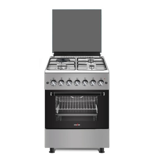 50x50cm 3 Gas Burner 1 Hotplate Cooker With Oven & Grill - Inox