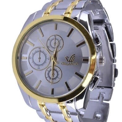 Chain Wrist Watch - Gold & Silver