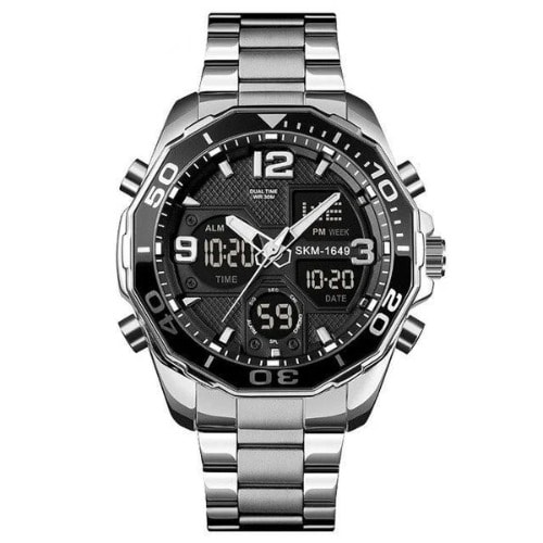Bracelet Strap Men's Wrist Watch - Silver