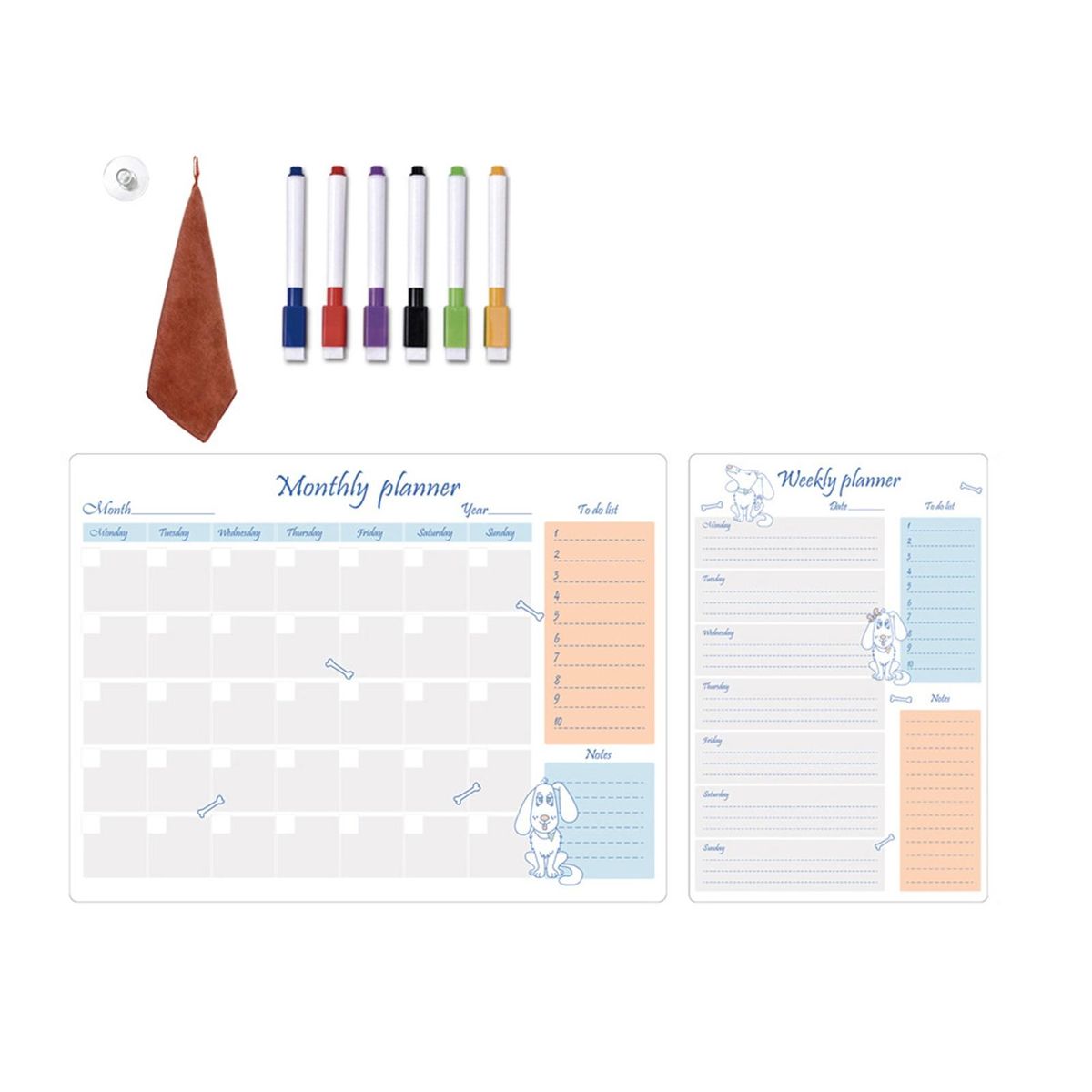 Refrigerator Calendar Magnetic Fridge Calendar Kit Scratch-proof